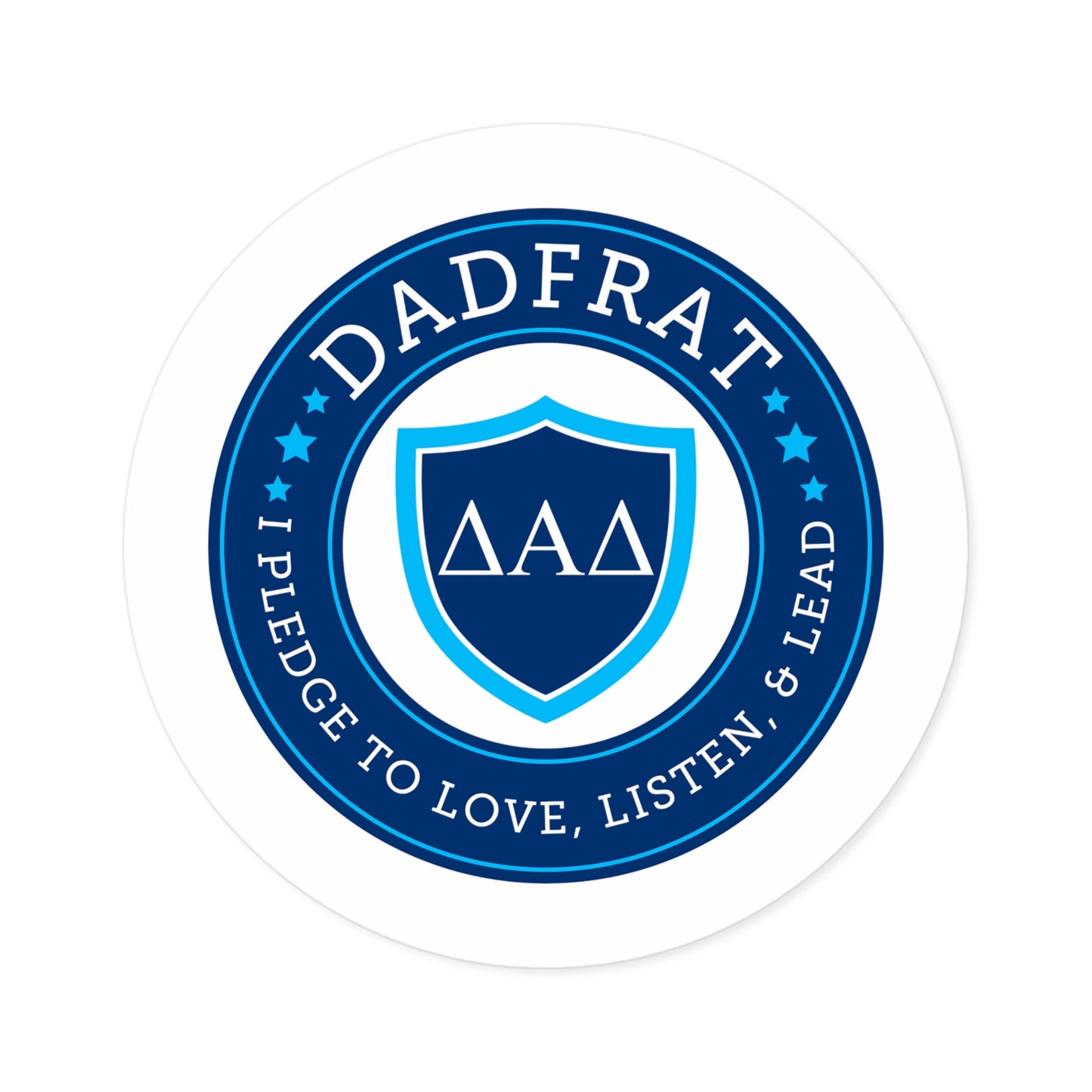 DadFrat Round Stickers, Indoor\Outdoor