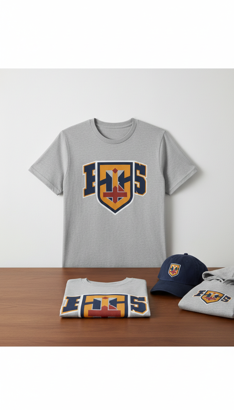 Varsity graphic tee with retro crest