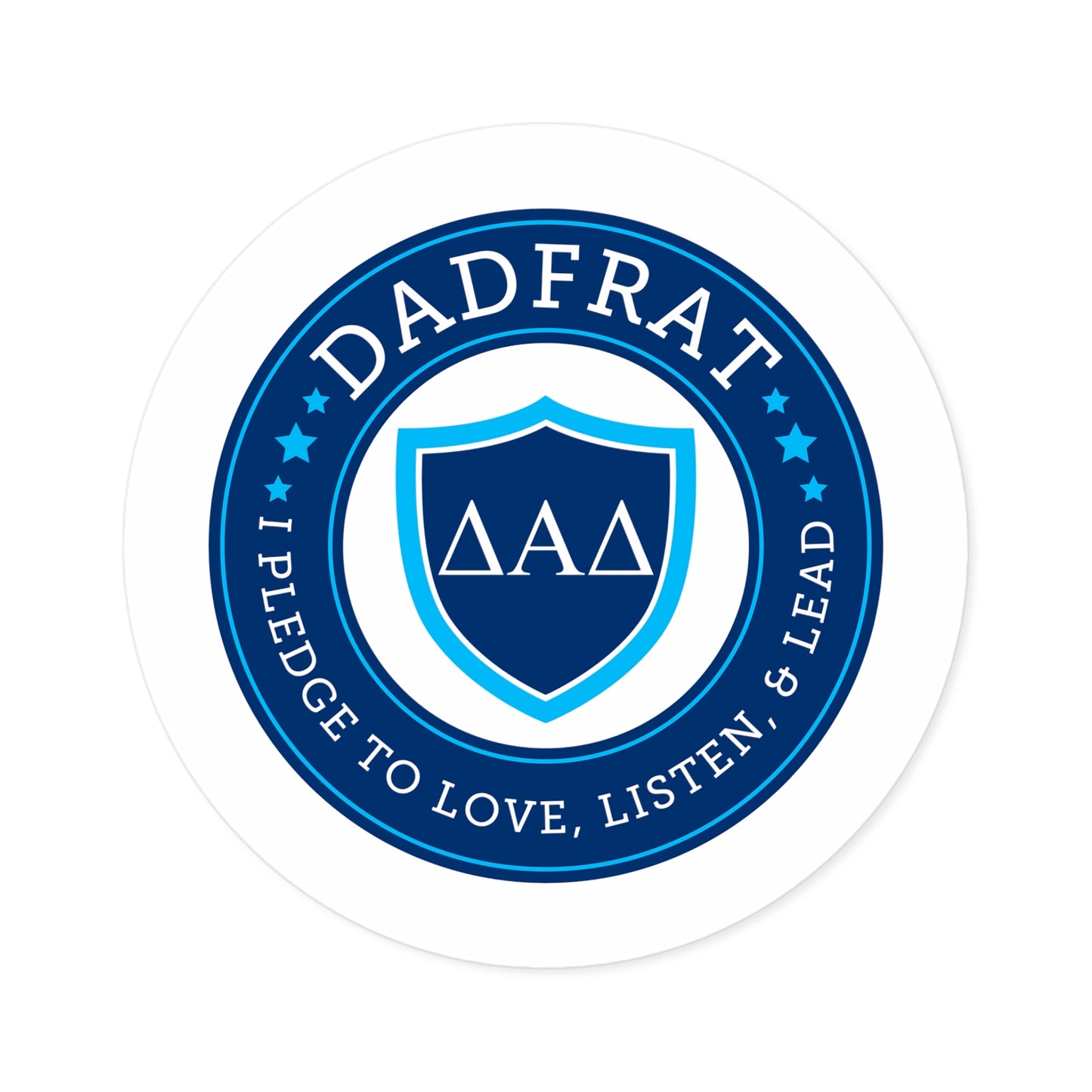 DadFrat Round Stickers, Indoor\Outdoor