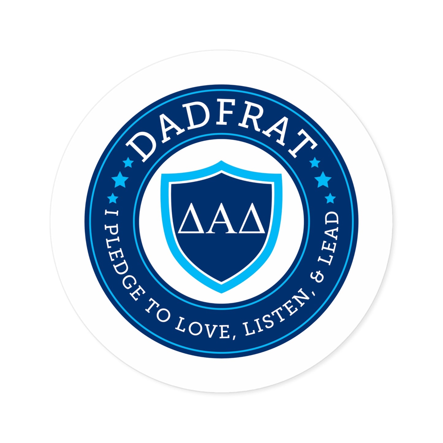 DadFrat Round Stickers, Indoor\Outdoor