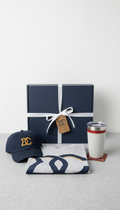 Fraternity-style gift box set with playful motifs