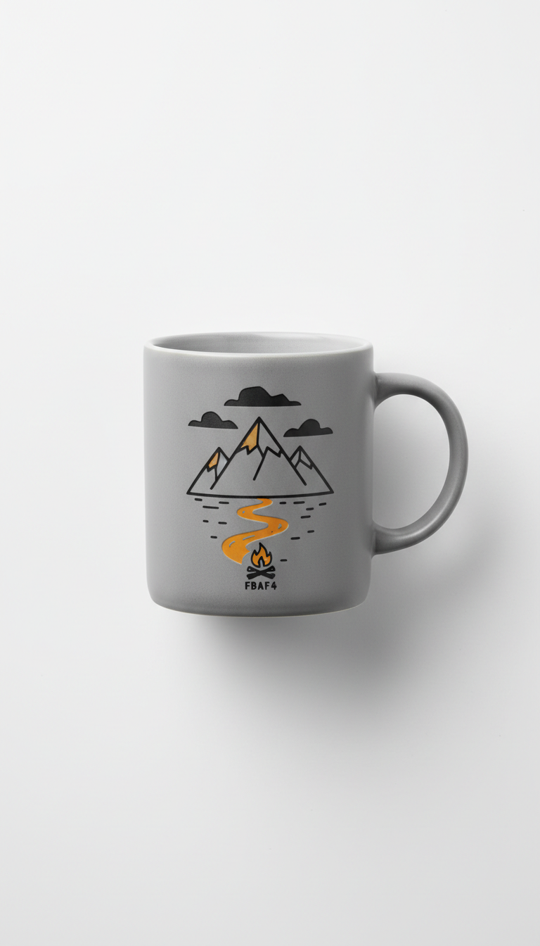 Branded Stoneware Mug With Clever Slogan