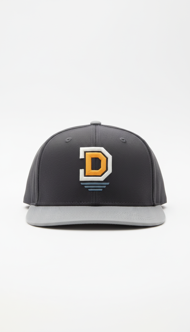 Structured Snapback Hat With Icon Embroidery